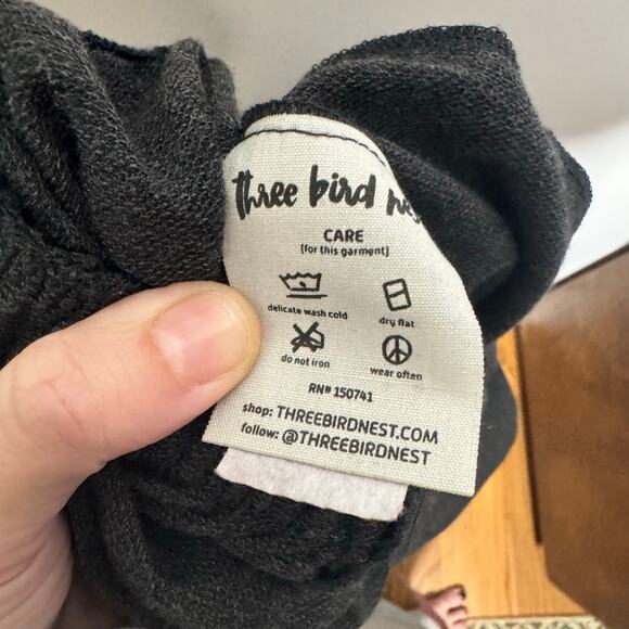 Three Bird Nest Relaxed Wide leg Jumpsuit Women XL Gray Pocket Lounge Casual - Picture 5 of 11